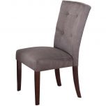 ACME Baldwin Side Chair (Set of 2) in Gray Fabric & Walnut - AC-16836