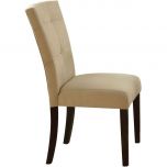 ACME Baldwin Side Chair (Set of 2) in Beige Fabric & Walnut - AC-16837