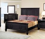 Coaster Sandy Beach Queen Size Panel Bed in Black Finish