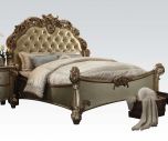 ACME Vendome Furniture Queen Bedroom Sets in Gold Patina and Bone