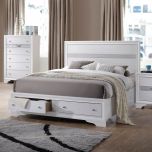 ACME Naima Queen Bed with Storage in White