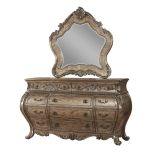 ACME Ragenardus Dresser with Mirror, Vintage Oak