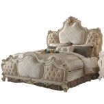 ACME Picardy Queen Bed, Fabric & Antique Pearl