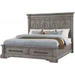 ACME Artesia Queen Bed with Storage, Salvaged Natural