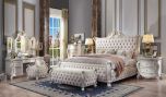 ACME Picardy 4pc Queen Bedroom Set, Fabric & Antique Pearl #27880Q