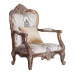 European Furniture Victorian Chair in Antique Dark Copper