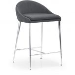 Zuo Modern Reykjavik Counter Chair in Graphite - Set of 2 - ZUO-300334 in [category]