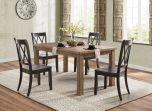 Homelegance Janina 5pc Dining Table Set in Pine and Black