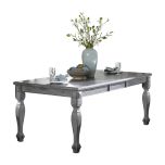 Homelegance Fulbright Butterfly Leaf Dining Table in Weathered Grey Rub