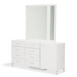 AICO Michael Amini Lumiere Storage Console- Dresser with Mirror in Frost
