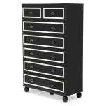 AICO Michael Amini Sky Tower 7 Drawer Chest in Black Ice