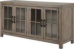 Magnussen Tinley Park Buffet Curio Cabinet in Dove Tail Grey