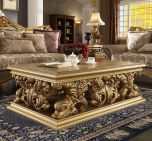 Homey Design HD-8016 Coffee Table in Metallic Bright Gold