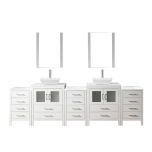 Virtu USA Dior 11" Double Bathroom Vanity Cabinet Set in White - KD-700110-S-WH