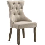 ACME Gabrian Dining Chair (Set of 2), Fabric & Reclaimed Gray