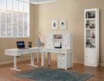 Parker House Boca 4pc Power Lift Desk Set in Cottage White Finish - Config1 - Available to CA, AZ, NV, OR, WA, CO