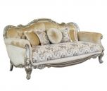 European Furniture Serena Sofa in Antique Silver