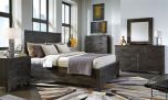 Magnussen Abington 4pc California King Panel Bedroom Set in Weathered Charcoal