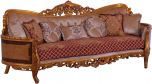 European Furniture Modigliani Sofa in Red-Gold Fabric