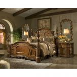 Michael Amini 5pc Villa Valencia California King Size Low Post Bedroom Set by AICO