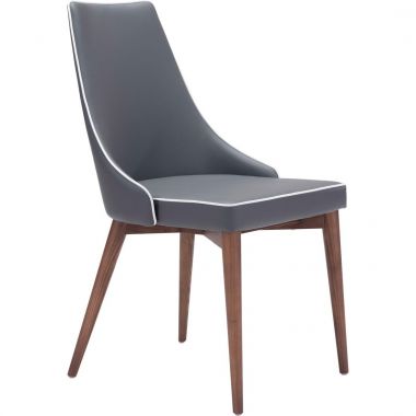 Zuo Modern Moor Dining Chair, Dark Gray - Set of 2