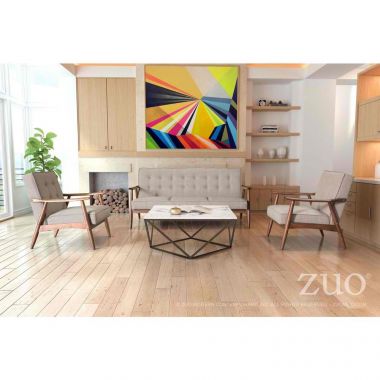Zuo Modern Rocky 3pc Sofa Set in Putty