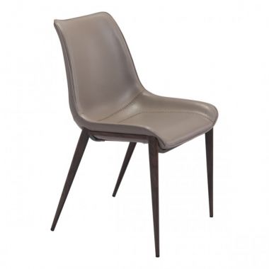 Zuo Modern Magnus Dining Chair in Gray & Walnut - Set of 2