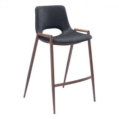 Zuo Modern Desi Counter Chair in Black - Set of 2