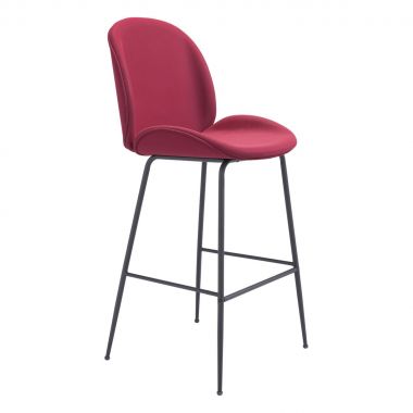 Zuo Modern Miles Bar Chair in Red