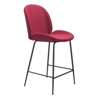 Zuo Modern Miles Counter Chair in Red