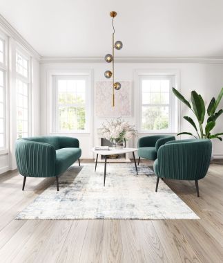 Zuo Modern Karan 3pc Livingroom Set in Green