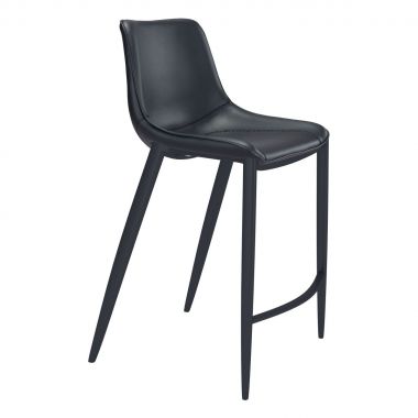 Zuo Modern Magnus Bar Chair in Black - Set of 2