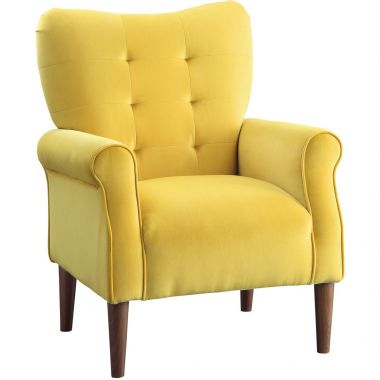 Homelegance Kyrie Accent Chair in Yellow