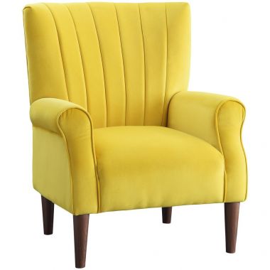 Homelegance Urielle Accent Chair in Yellow