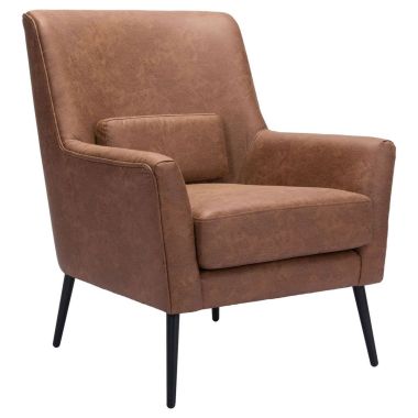 Zuo Modern Ontario Accent Chair in Vintage Brown