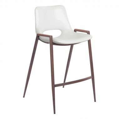 Zuo Modern Desi Counter Chair in White - Set of 2