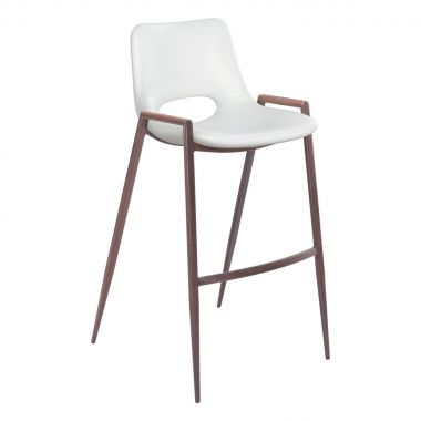 Zuo Modern Desi Bar Chair in White - Set of 2