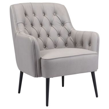 Zuo Modern Tasmania Accent Chair in Gray