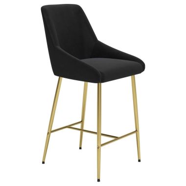 Zuo Modern Madelaine Counter Chair in Black