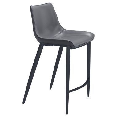 Zuo Modern Magnus Counter Chair in Dark Gray & Black - Set of 2