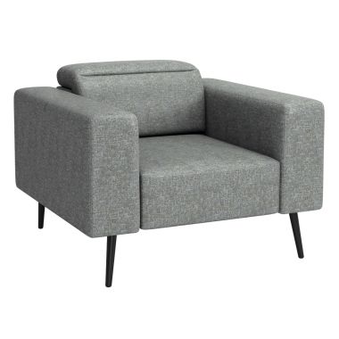 Zuo Modern Milan Arm Chair in Dark Gray