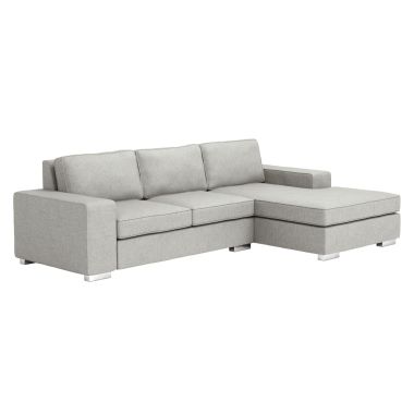 Zuo Modern Brickell Sectional in Light Gray