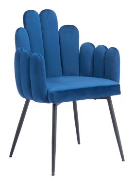 Zuo Modern Noosa Dining Chair in Navy Blue - Set of 2