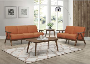 Homelegance Damala 2pc Livingroom Set in Orange