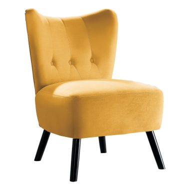 Homelegance Imani Accent Chair in Yellow Velvet