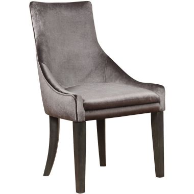 Coaster Phelps Upholstered Demi Wing Chairs in Grey - Set of 2