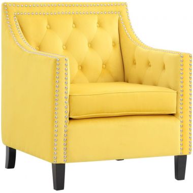 Homelegance Grazioso Accent Chair in Yellow
