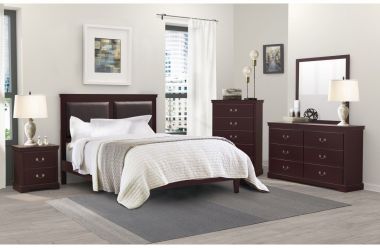 Homelegance Seabright 4pc Twin Bedroom Set in Cherry