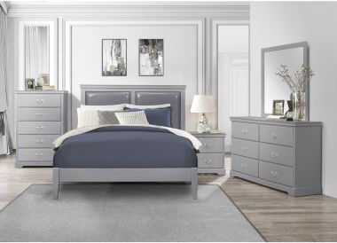 Homelegance Seabright 4pc Eastern King Bedroom Set in  Gray