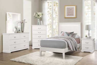 Homelegance Seabright 4pc Twin Bedroom Set in White
